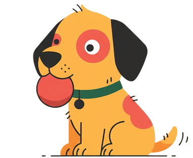 Собака с мячом