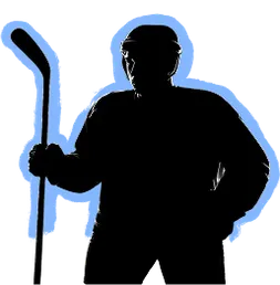 Силуэт хоккейного игрока