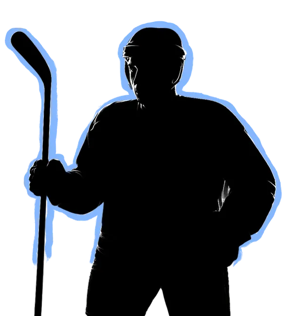 Силуэт хоккейного игрока